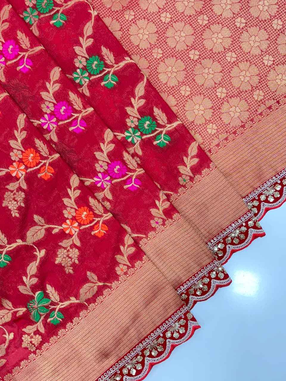KARWA CHAUTH SPECIAL KHADI CREPE SILK WEAVING SAREE AT WHOLESALE PRICE