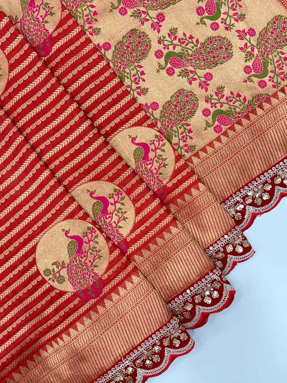 KARWA CHAUTH SPECIAL KHADI CREPE SILK WEAVING SAREE AT WHOLESALE PRICE
