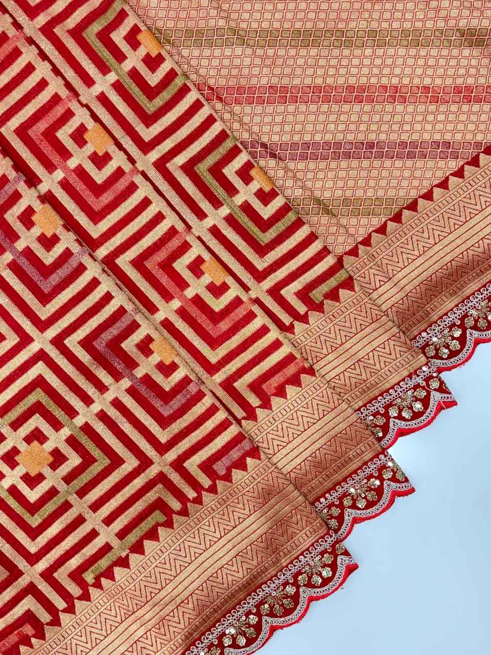 KARWA CHAUTH SPECIAL KHADI CREPE SILK WEAVING SAREE AT WHOLESALE PRICE