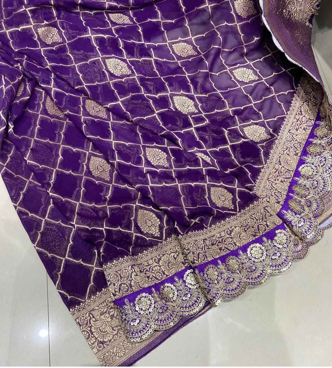 PURE CREPE KHADI SILK PATTU WITH ANTIQUE ZARI WEAVING SAREE AT WHOLESALE PRICE