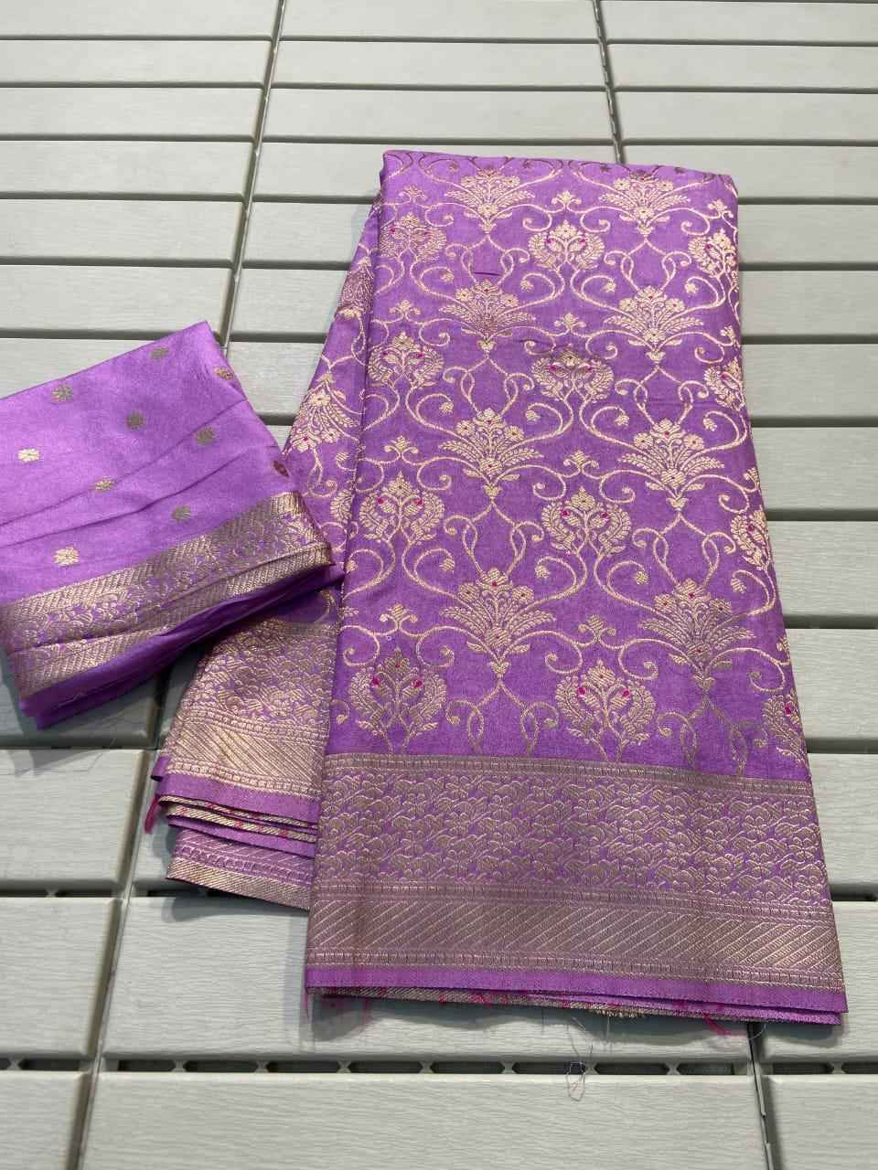 PURE CREPE KHADI SILK ZARI WOOVEN HAND DYEING SAREE AT WHOLESALE PRICE