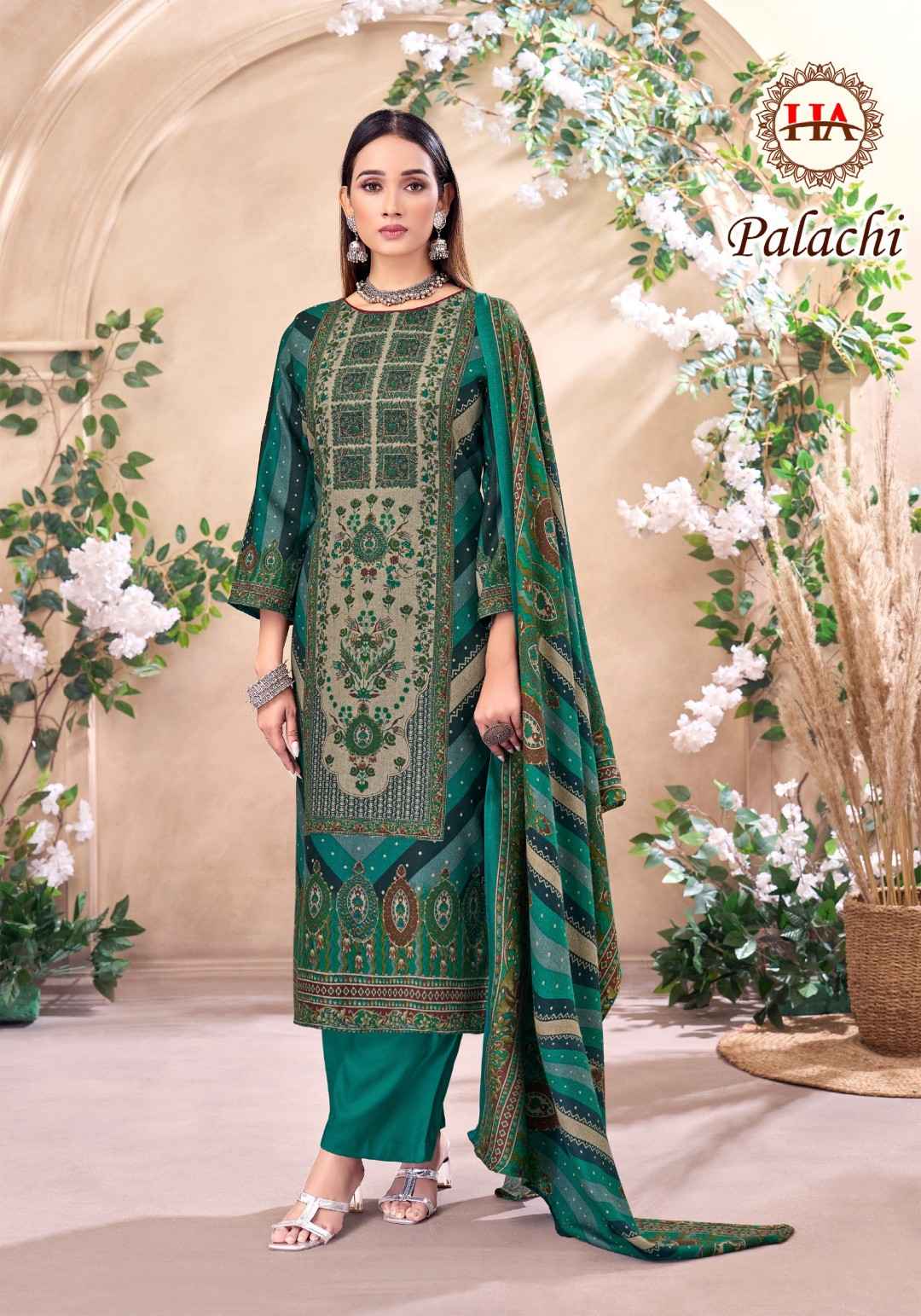 HARSHIT PALACHI PASHMINA DESIGNER DRESS MATERIAL AT WHOLESALE PRICE