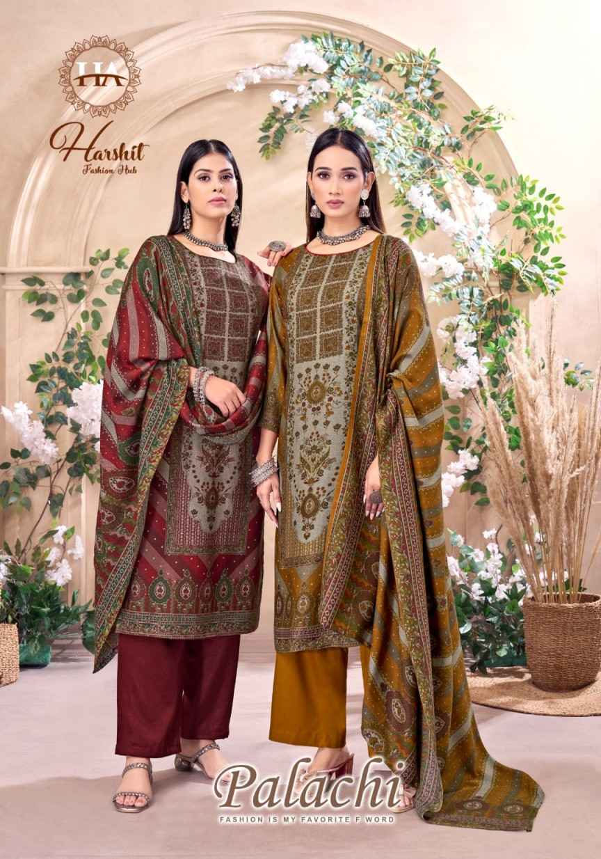 HARSHIT PALACHI PASHMINA DESIGNER DRESS MATERIAL AT WHOLESALE PRICE