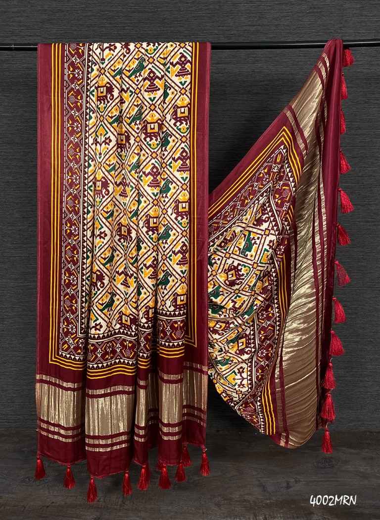 PURE GAJI SILK DIGITAL PRINT WITH TASSELS DUPATTA AT WHOLESALE PRICE