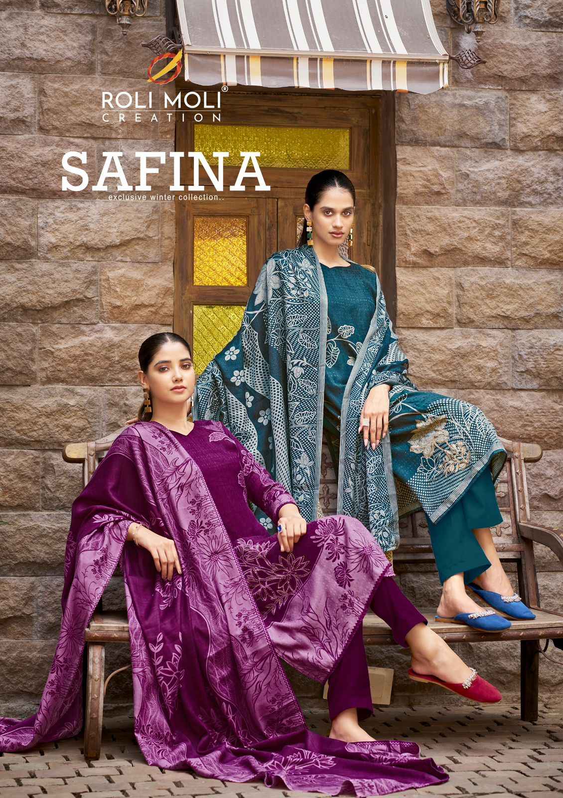 ROLI MOLI SAFINA PASHMINA DRESS MATERIAL AT WHOLESALE PRICE