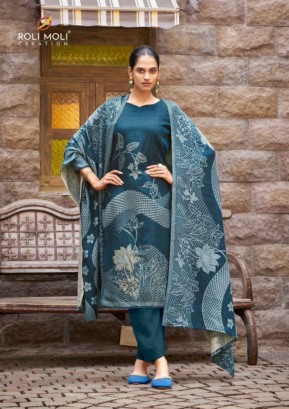 ROLI MOLI SAFINA PASHMINA DRESS MATERIAL AT WHOLESALE PRICE