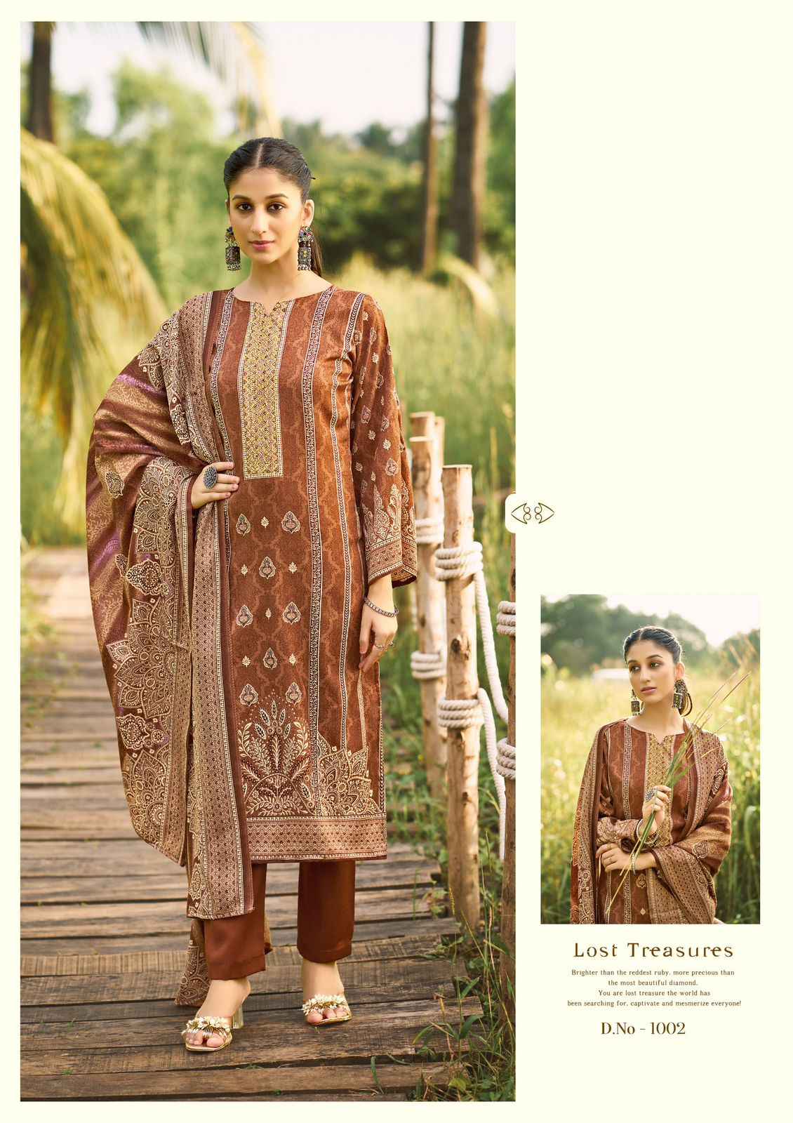 ROLI MOLI FARIDA PASHMINA SIROSKI DIAMOND WORK DRESS MATERIAL AT WHOLESALE PRICE