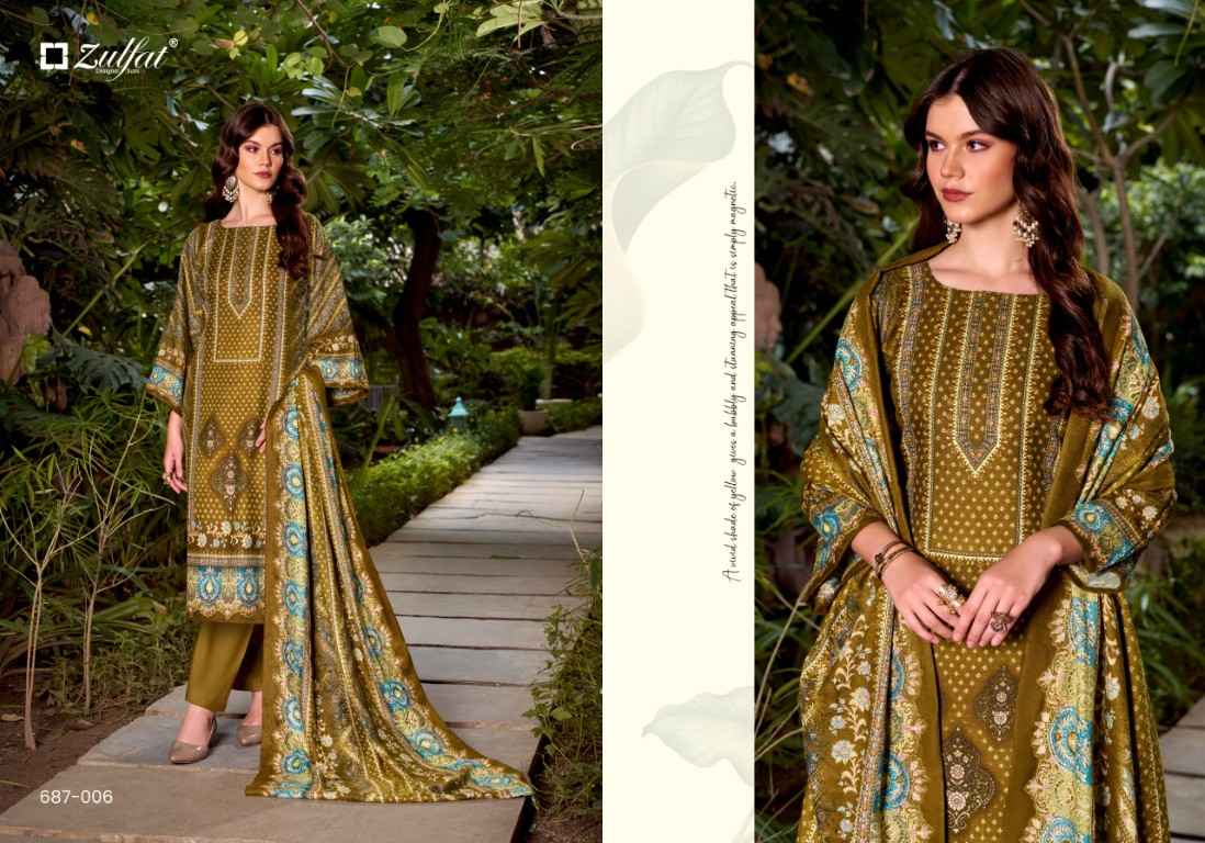 ZULFAT BEGUM PURE WOOLLEN PASHMINA DRESS MATERIAL AT WHOLESALE PRICE
