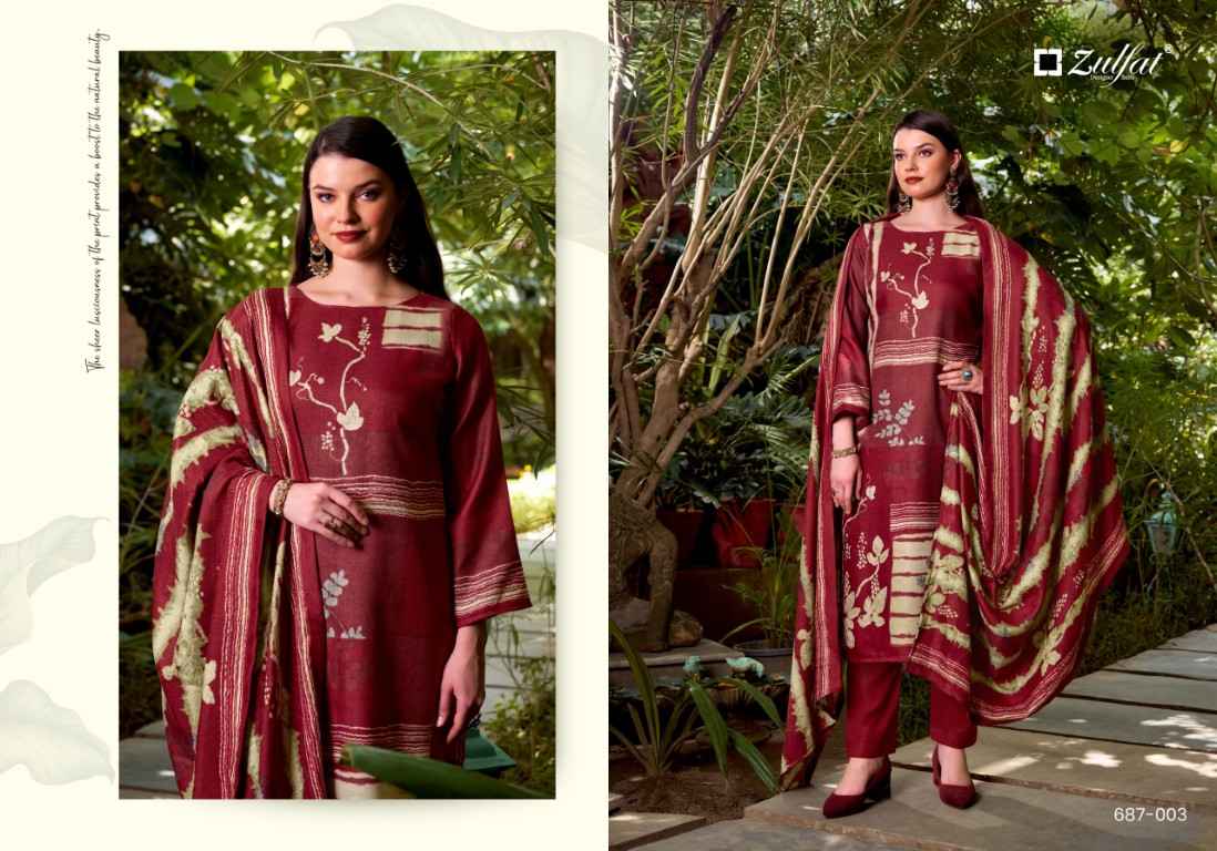 ZULFAT BEGUM PURE WOOLLEN PASHMINA DRESS MATERIAL AT WHOLESALE PRICE