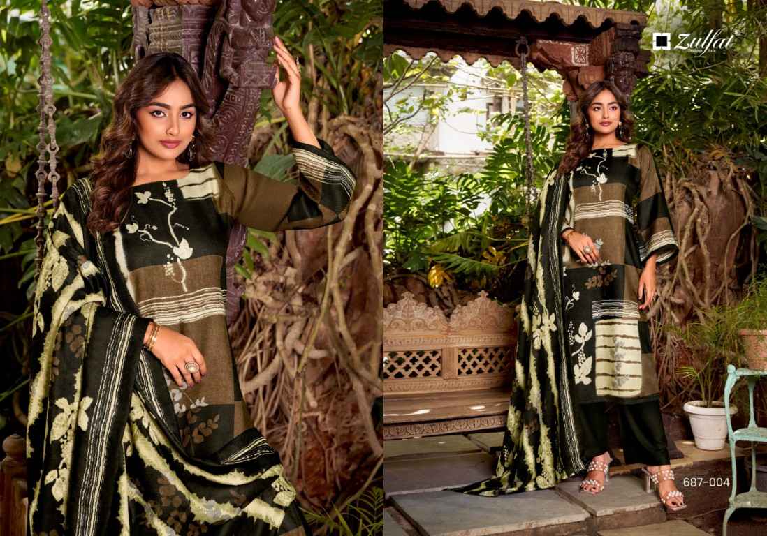 ZULFAT BEGUM PURE WOOLLEN PASHMINA DRESS MATERIAL AT WHOLESALE PRICE