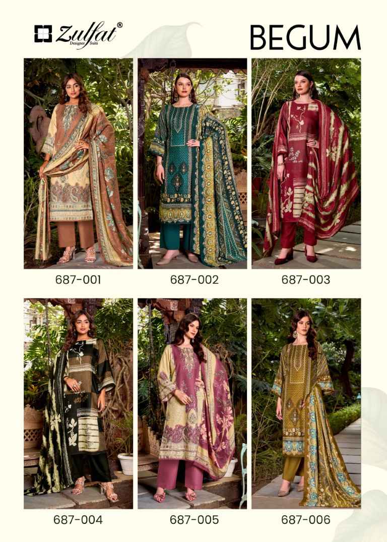 ZULFAT BEGUM PURE WOOLLEN PASHMINA DRESS MATERIAL AT WHOLESALE PRICE