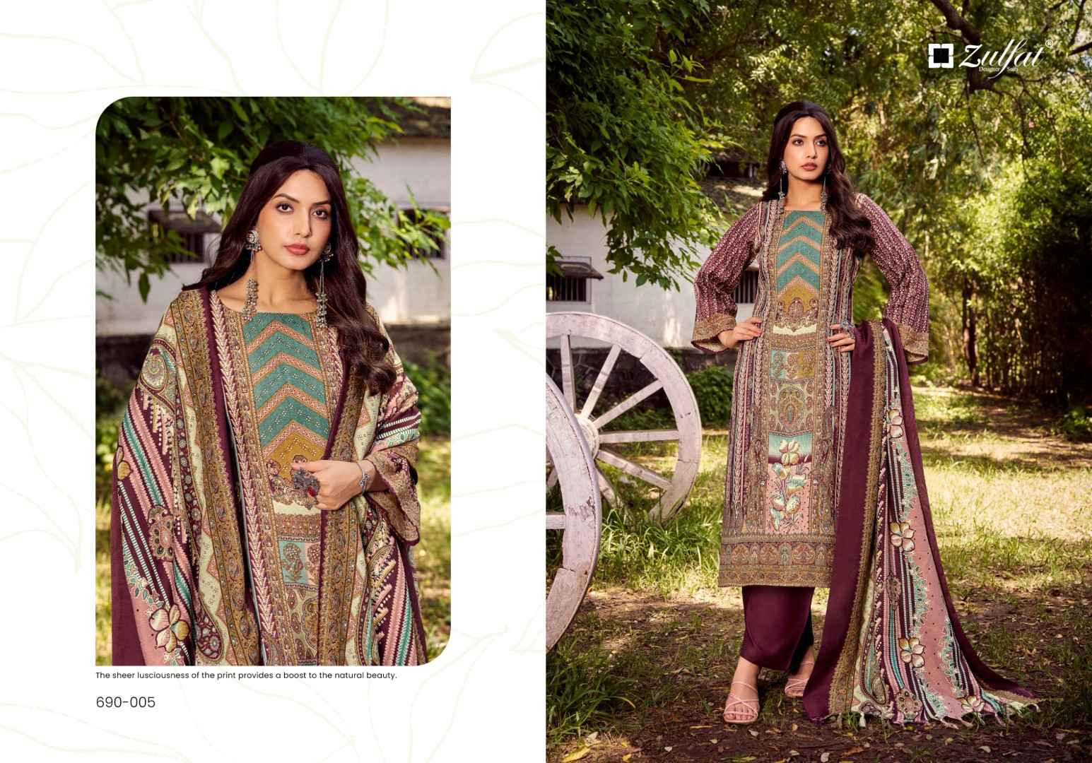 ZULFAT FARMAISH WOOLLEN PASHMINA DRESS MATERIAL AT WHOLESALE PRICE