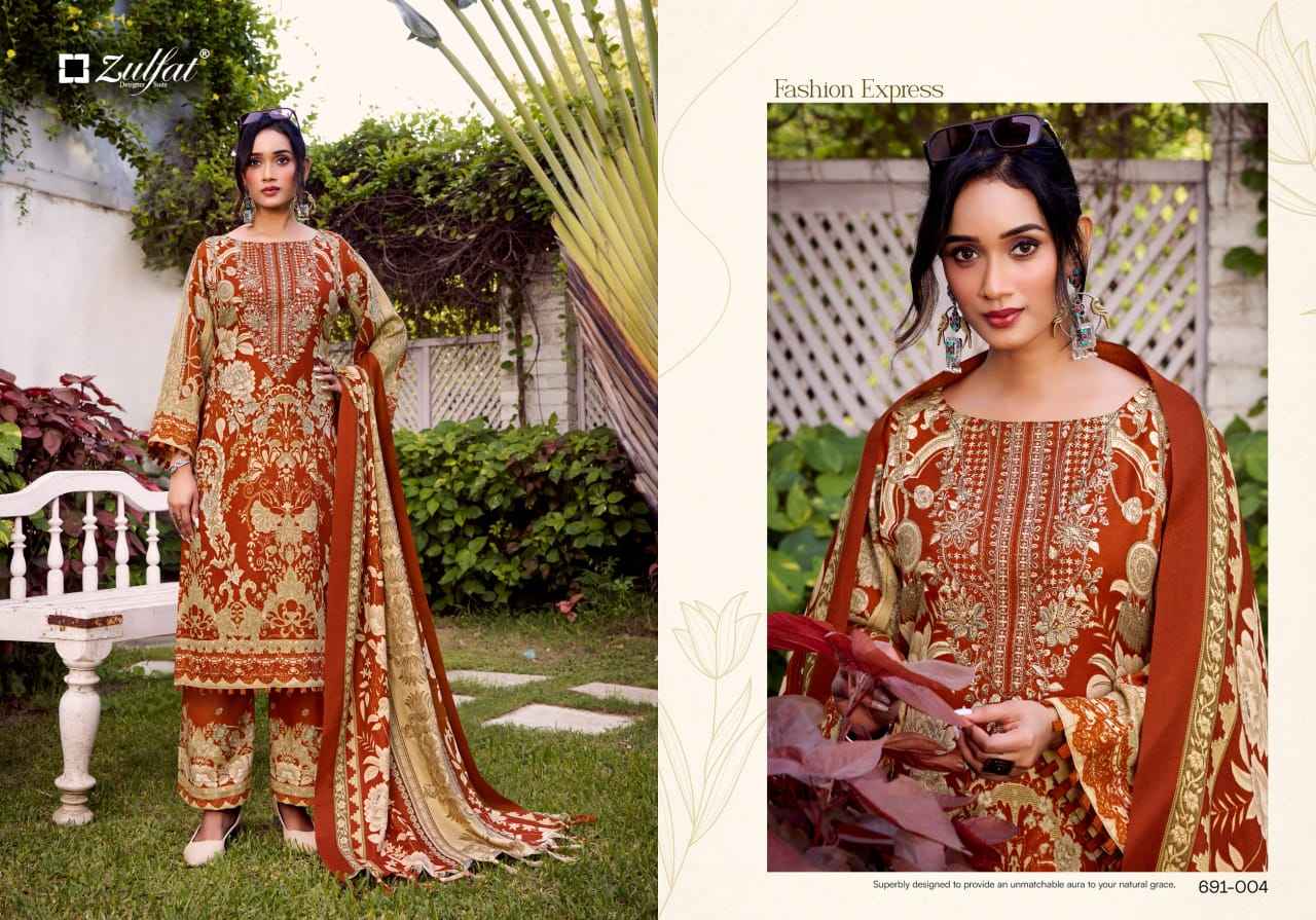 ZULFAT JANNAT AZ PURE WOOLLEN PASHMINA DRESS MATERIAL AT WHOLESALE PRICE