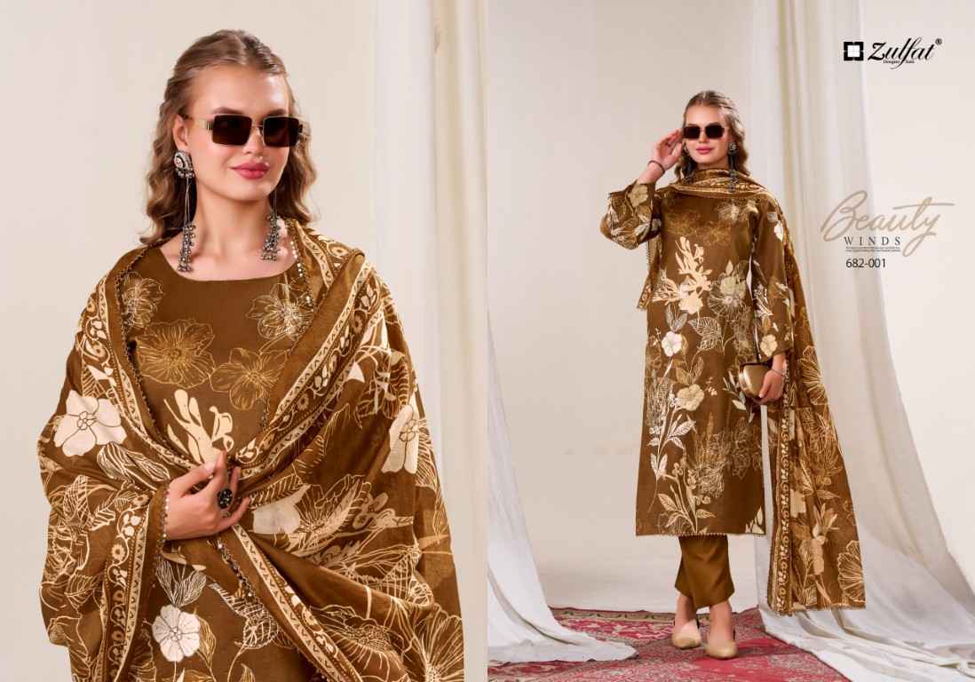 ZULFAT LATIFA PURE JAM COTTON SATIN DRESS MATERIAL AT WHOLESALE PRICE