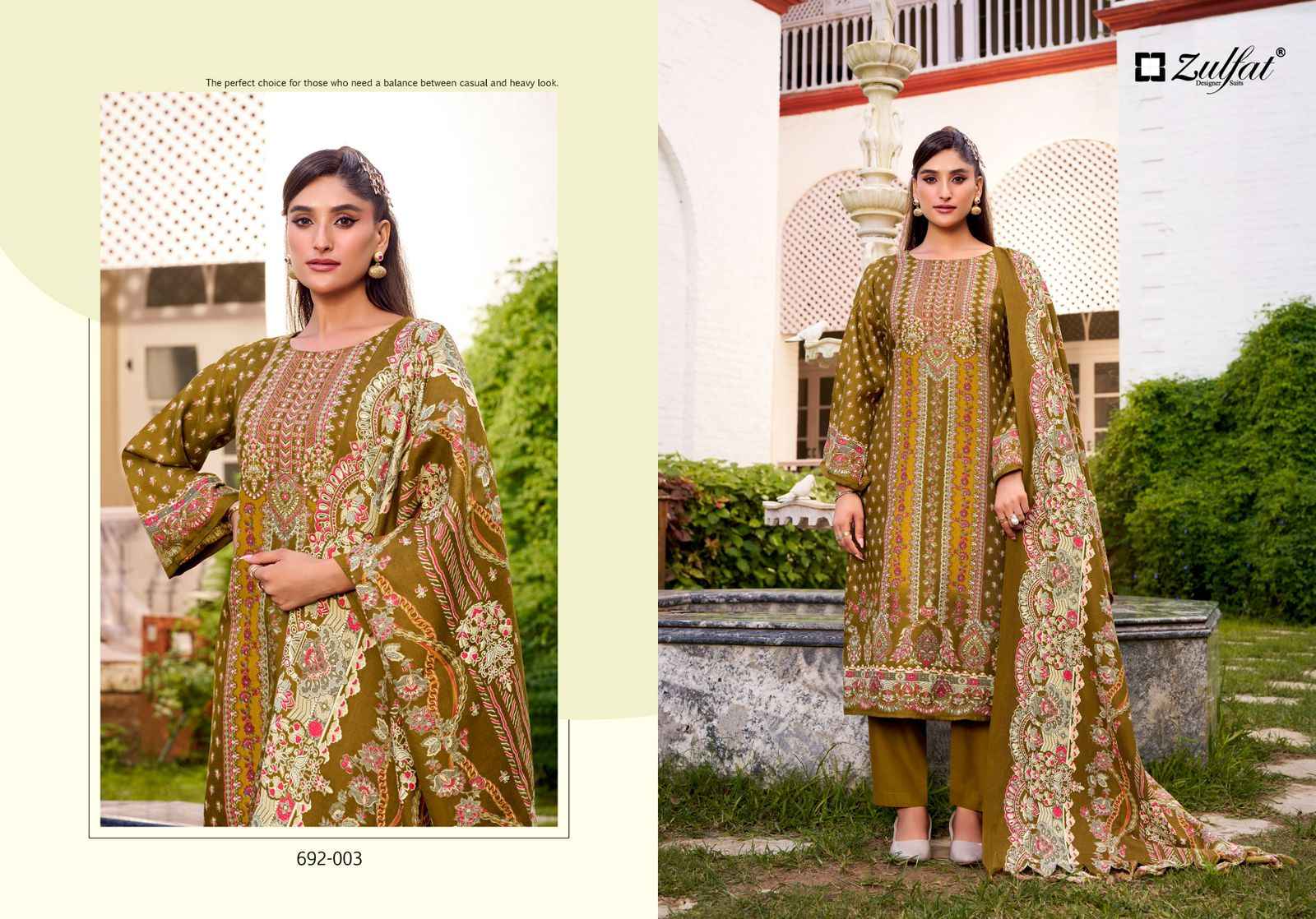 ZULFAT NAAZ PURE WOOLLEN PASHMINA DRESS MATERIAL AT WHOLESALE PRICE