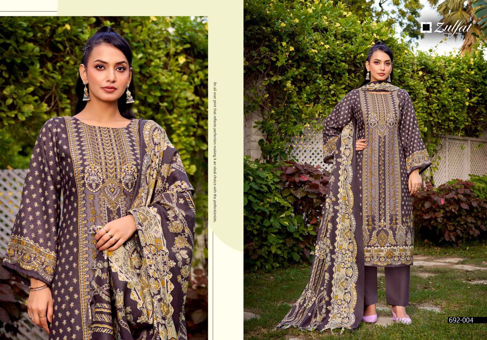 ZULFAT NAAZ PURE WOOLLEN PASHMINA DRESS MATERIAL AT WHOLESALE PRICE