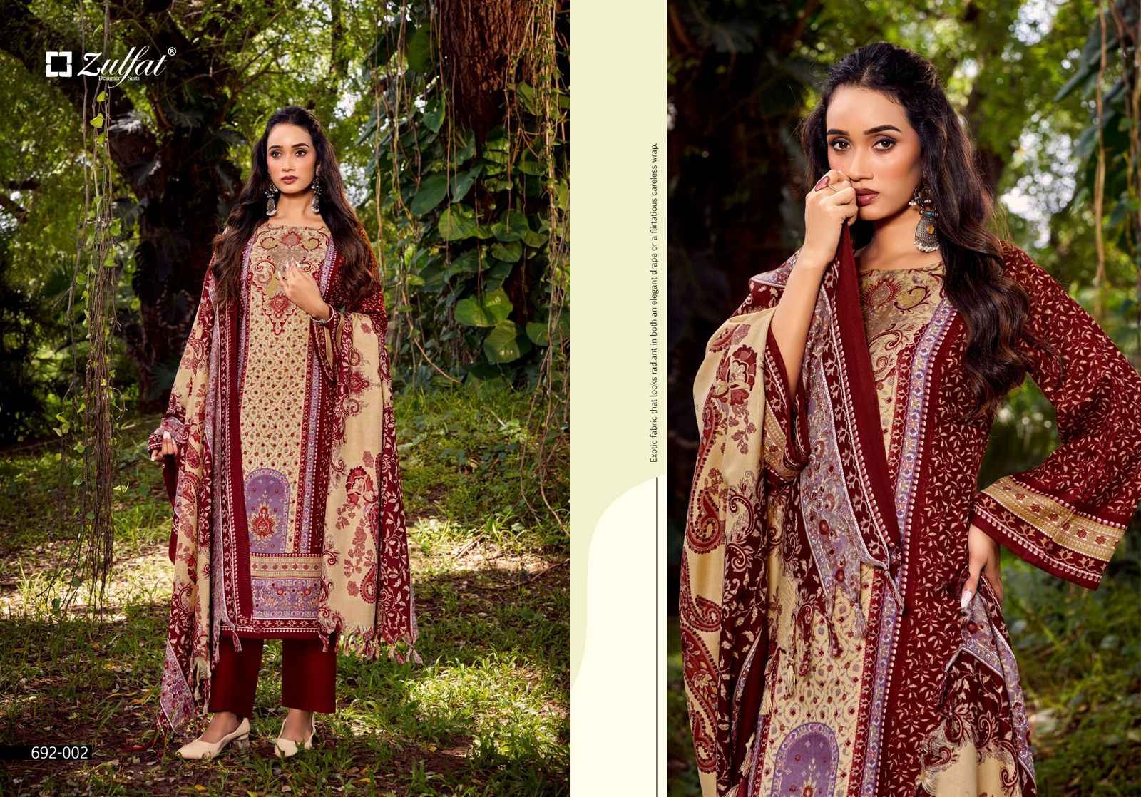 ZULFAT NAAZ PURE WOOLLEN PASHMINA DRESS MATERIAL AT WHOLESALE PRICE