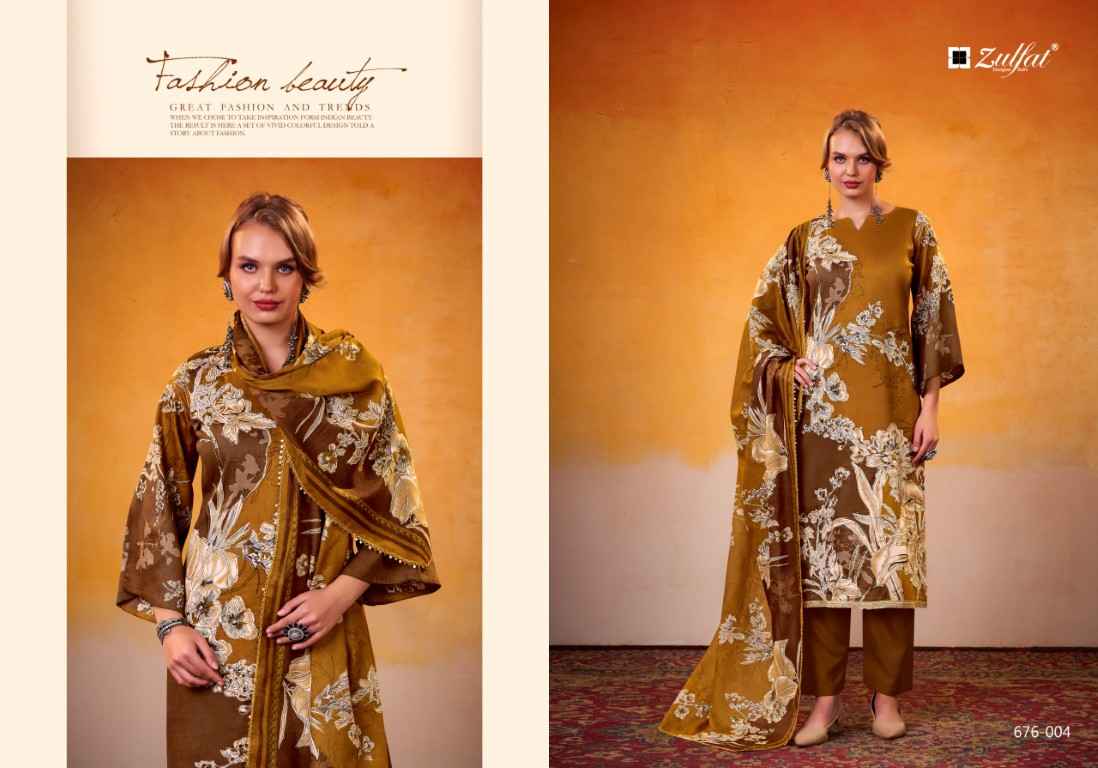 ZULFAT SHADIYA PURE JAM COTTON SATIN HANDWORK DRESS MATERIAL AT WHOLESALE PRICE