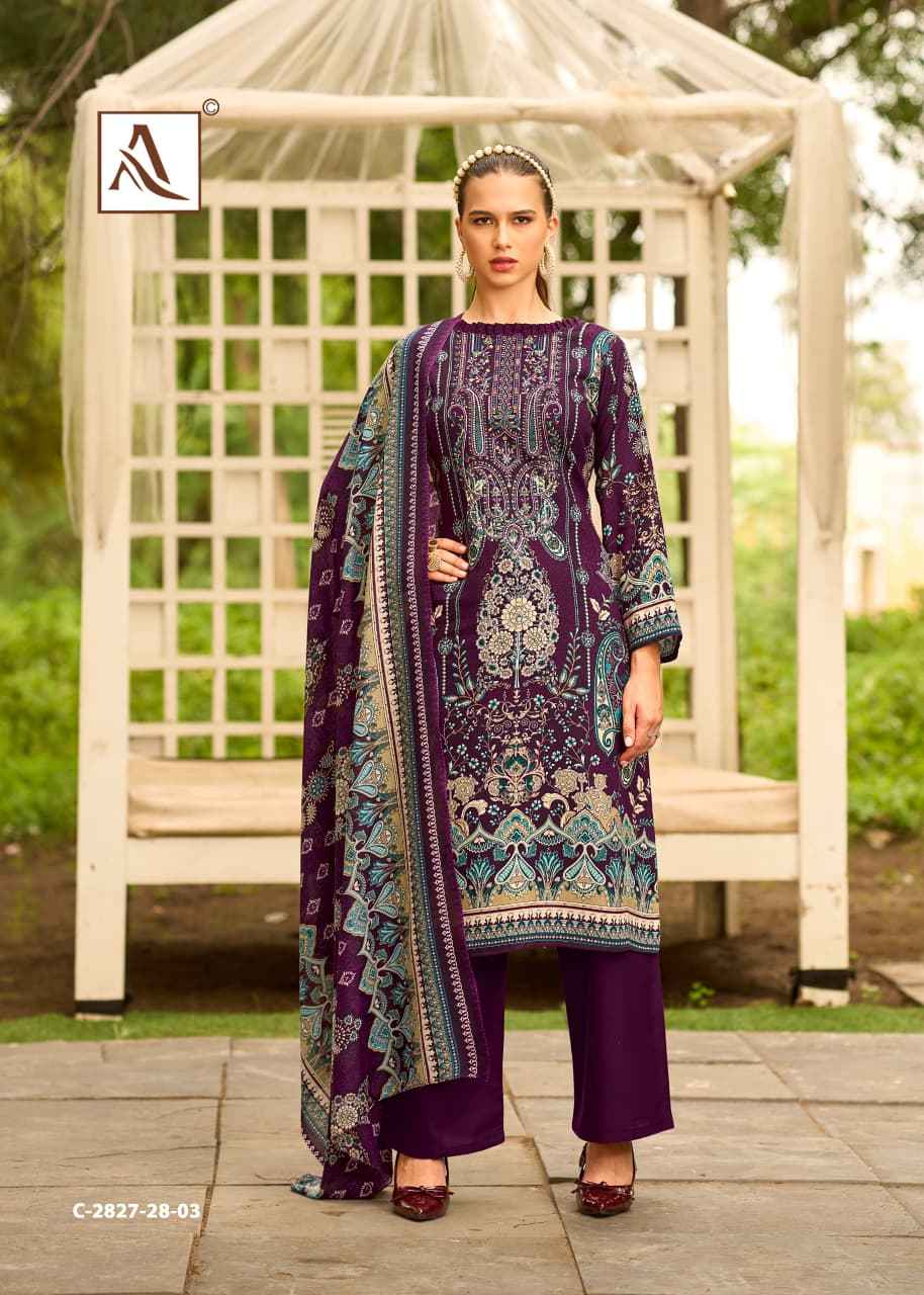 ALOK TAHIRA-3 HEAVY VISCOSE RAYON PRINT WITH EMBROIDERY DRESS MATERIAL AT WHOLESALE PRICE