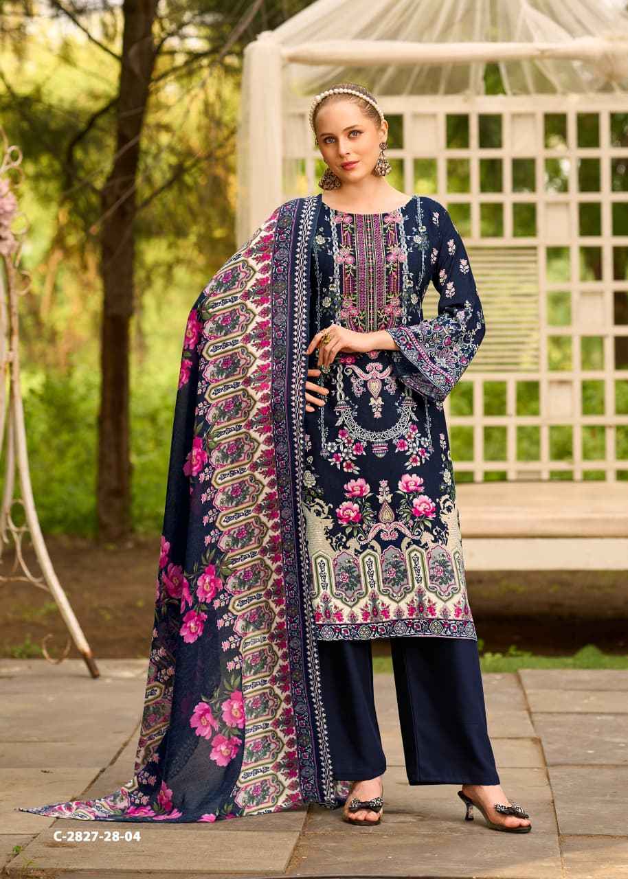 ALOK TAHIRA-3 HEAVY VISCOSE RAYON PRINT WITH EMBROIDERY DRESS MATERIAL AT WHOLESALE PRICE