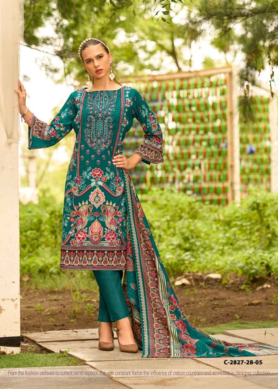 ALOK TAHIRA-3 HEAVY VISCOSE RAYON PRINT WITH EMBROIDERY DRESS MATERIAL AT WHOLESALE PRICE