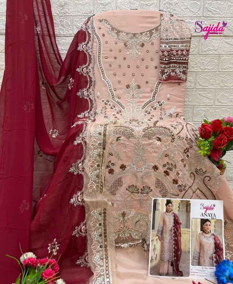 ANAYA-VOL-01 GEORGETTE HEAVY EMBROIDERED DRESS MATERIAL AT WHOLESALE PRICE