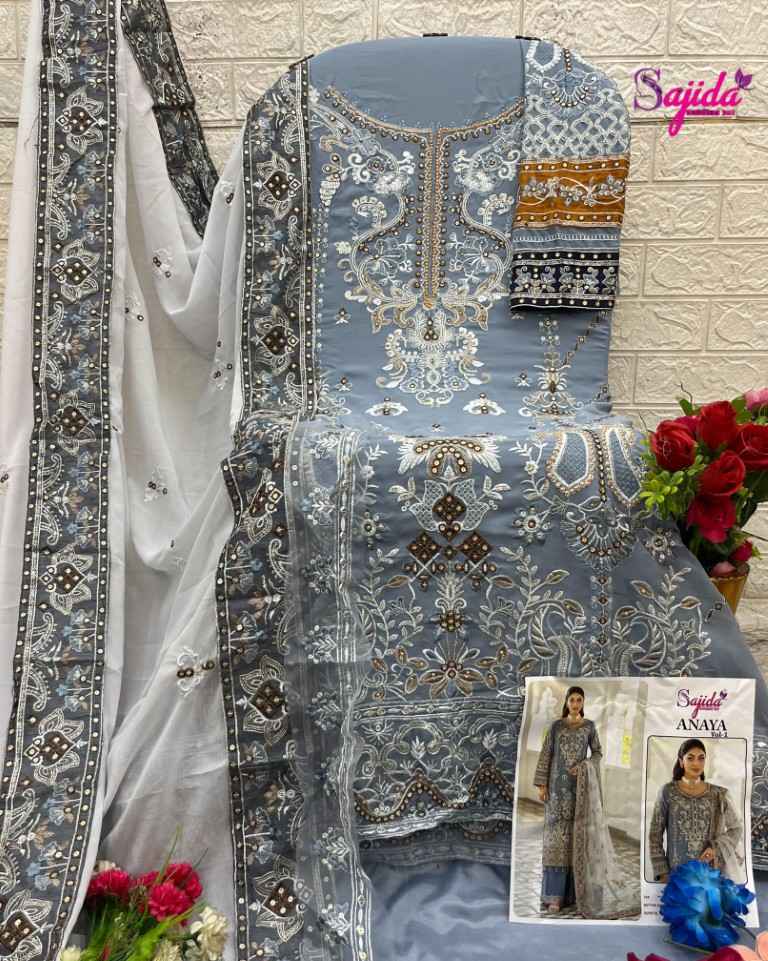 ANAYA-VOL-01 GEORGETTE HEAVY EMBROIDERED DRESS MATERIAL AT WHOLESALE PRICE
