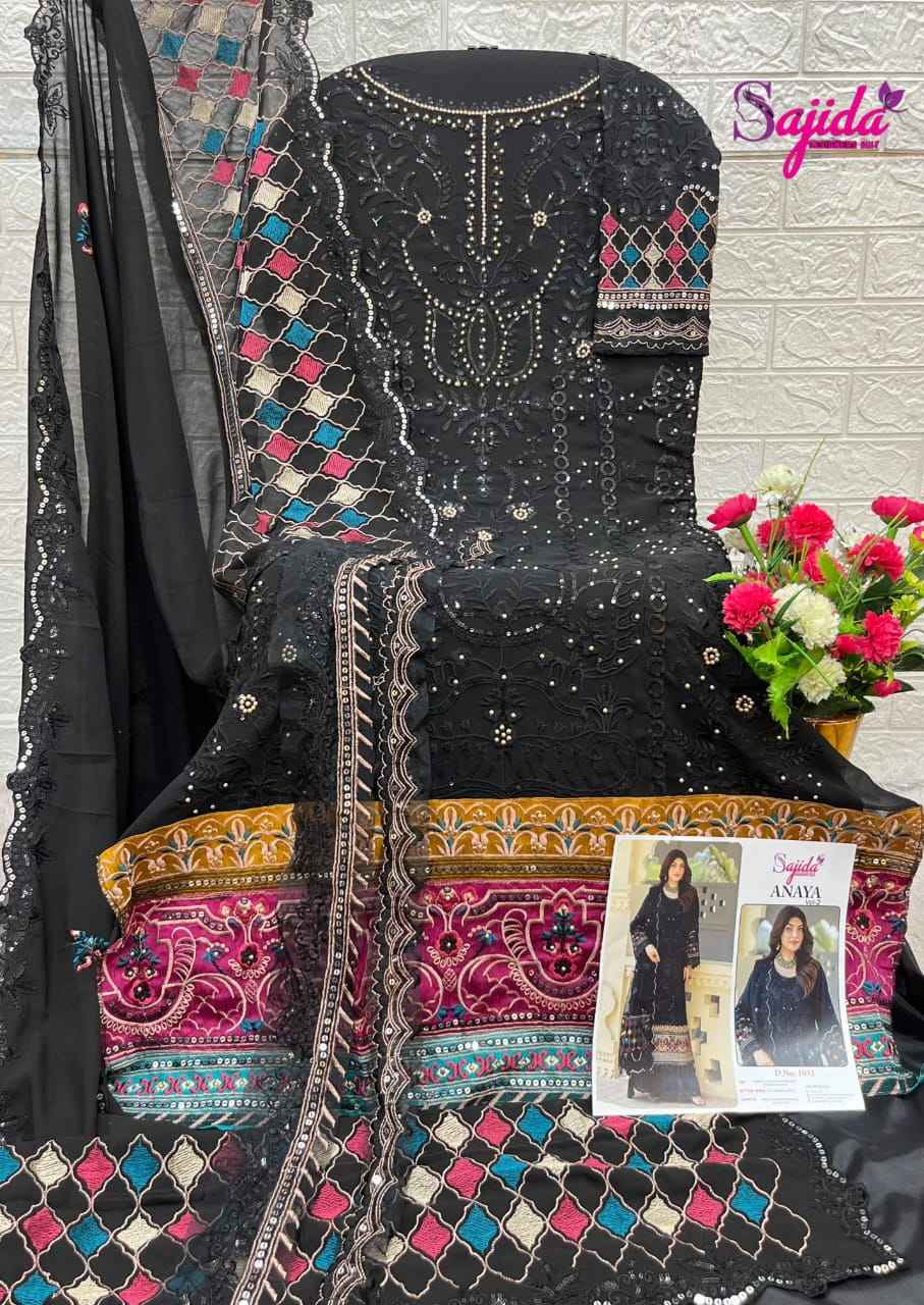 ANAYA-VOL-2 GEORGETTE HEAVY EMBROIDERED DRESS MATERIAL AT WHOLESALE PRICE