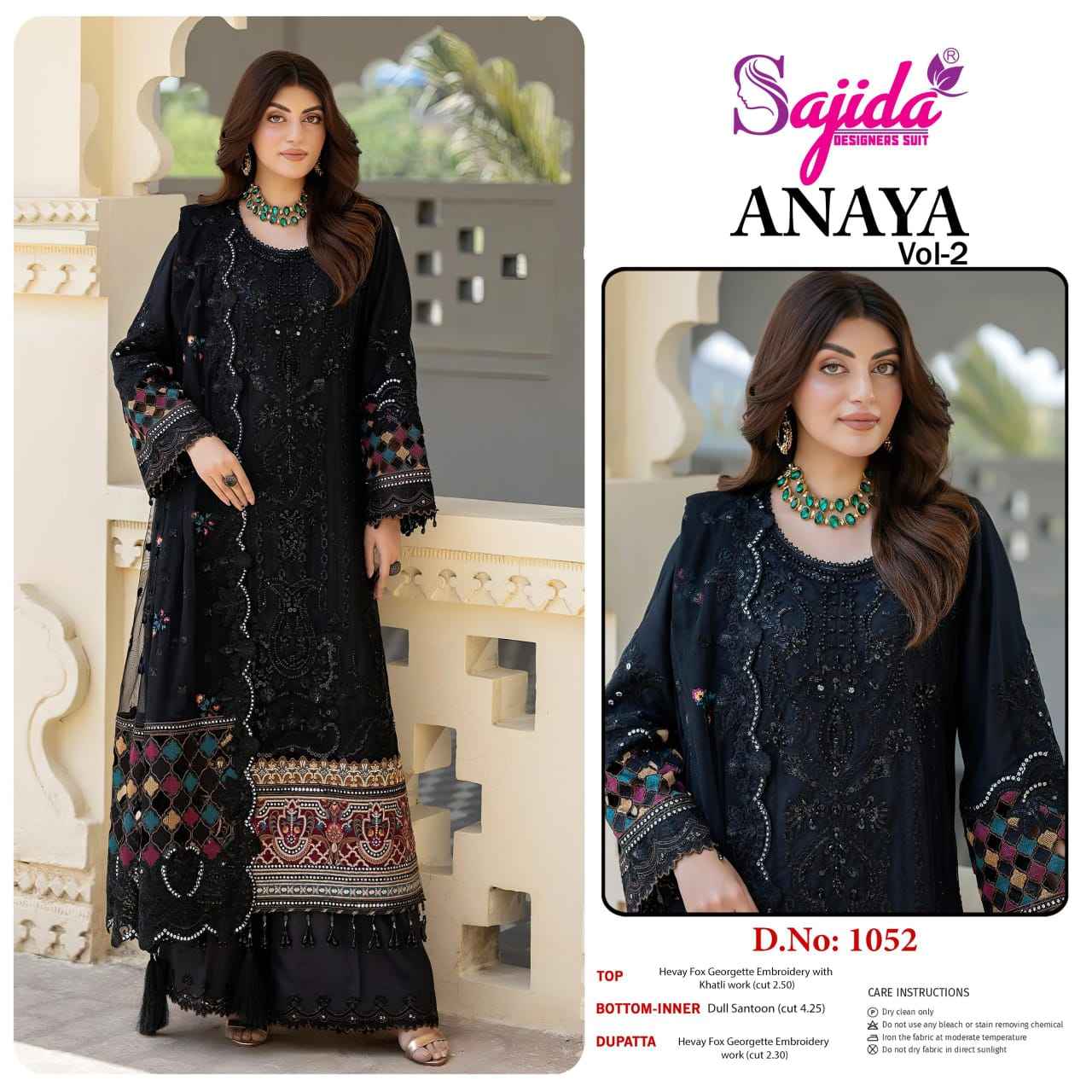 ANAYA-VOL-2 GEORGETTE HEAVY EMBROIDERED DRESS MATERIAL AT WHOLESALE PRICE