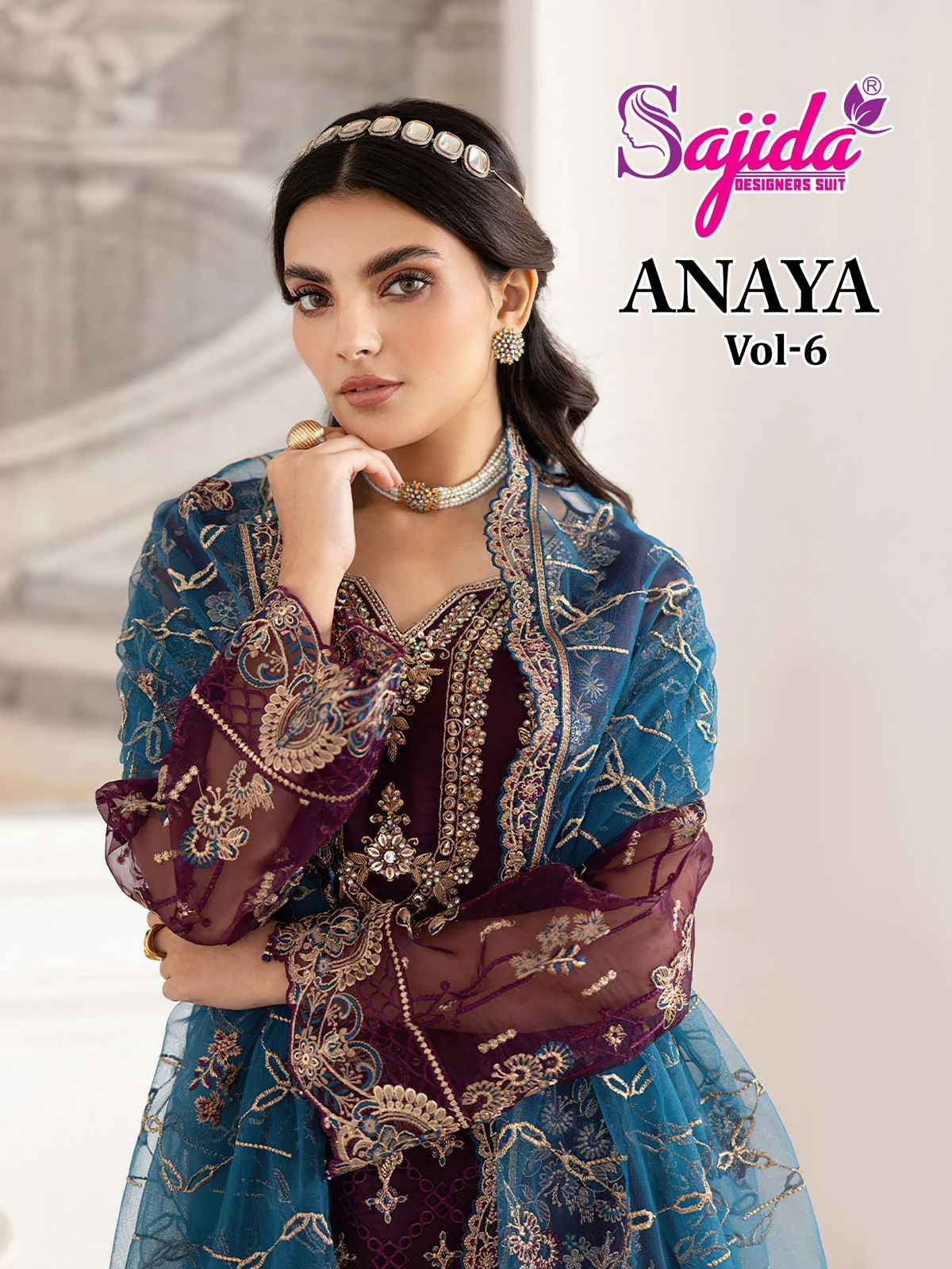 ANAYA-VOL-6 GEORGETTE WITH HEAVY EMBROIDERED DRESS MATERIAL AT WHOLESALE PRICE