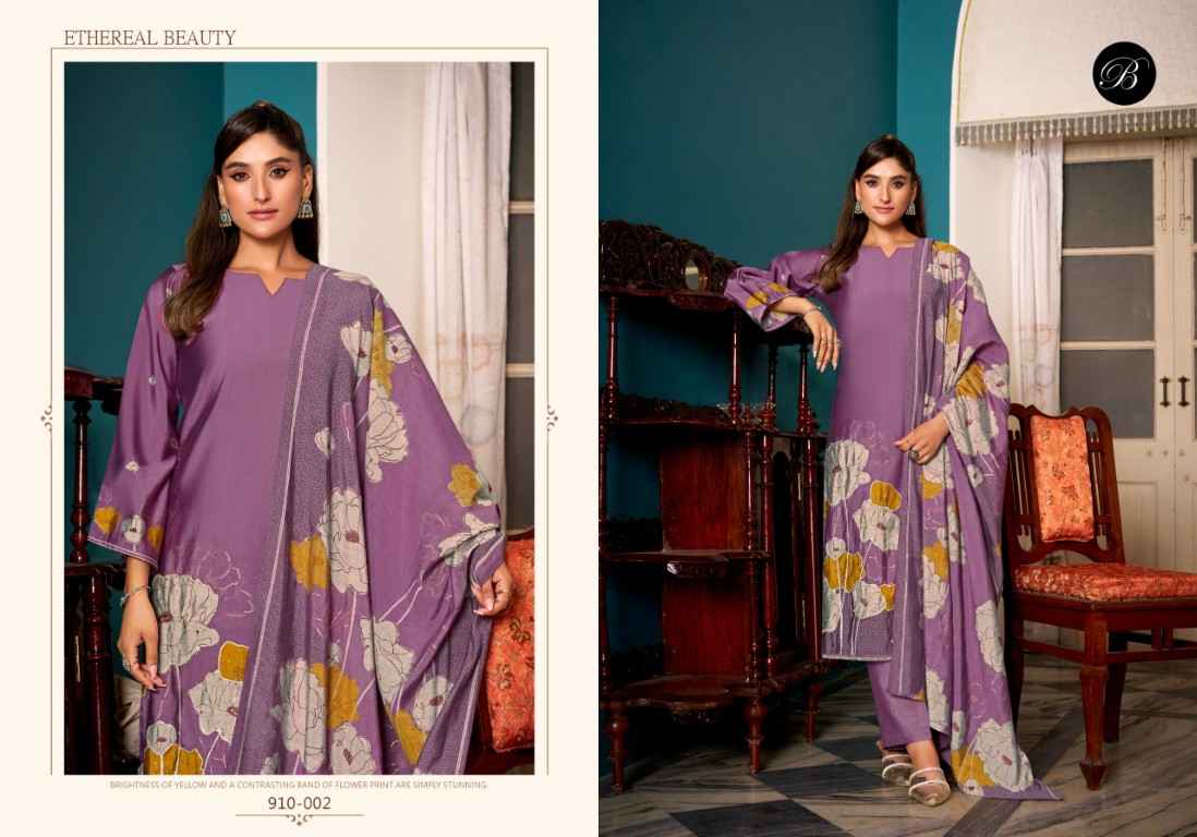 BELLIZA BETAAB PURE MODAL VISCOSE MUSLIN DRESS MATERIALFOIL PRINTED  AT WHOLESALE PRICE