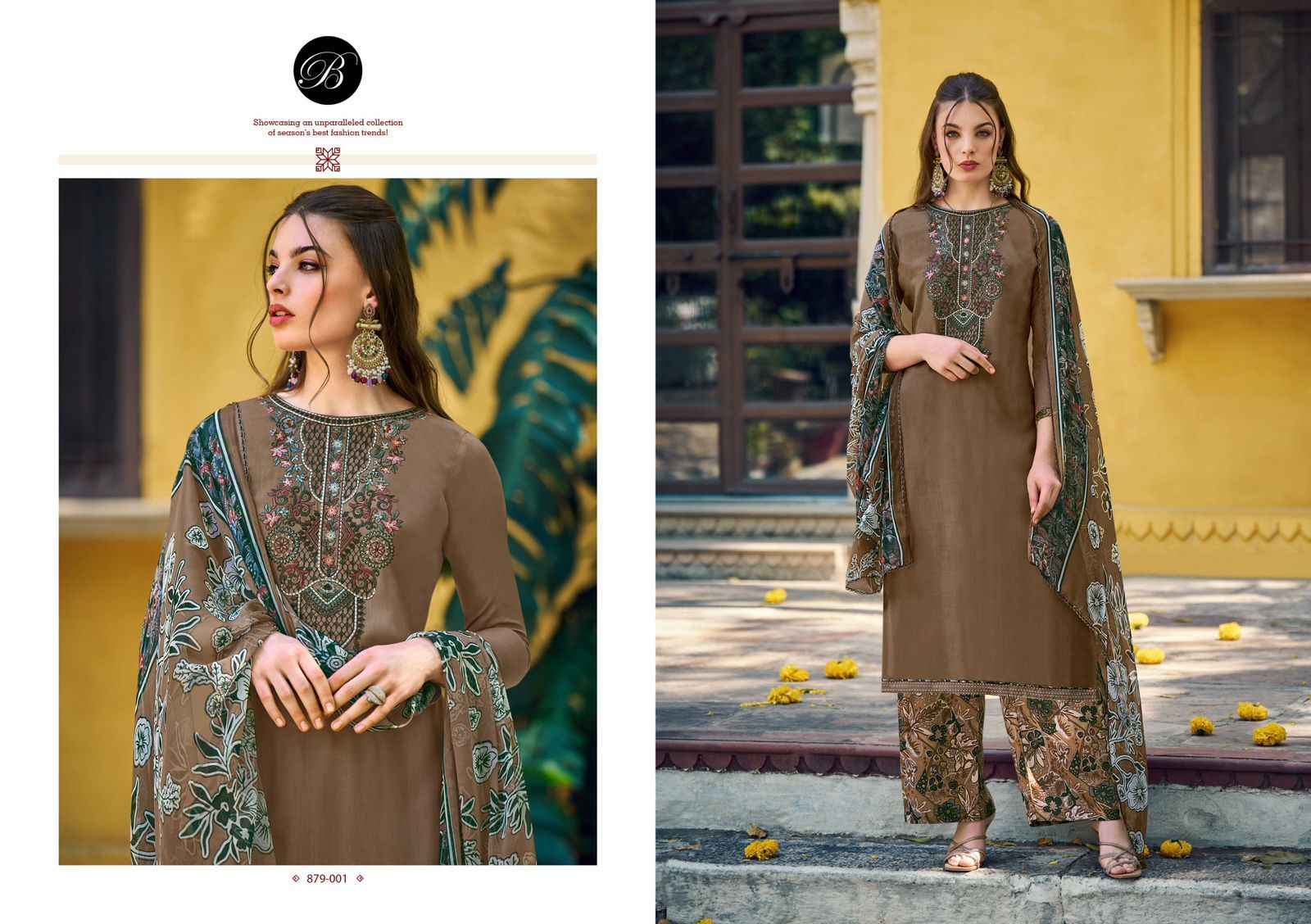 BELLIZA RUHANIYAT PURE VISCOSE RAYON EMBROIDERY DRESS MATERIAL AT WHOLESALE PRICE