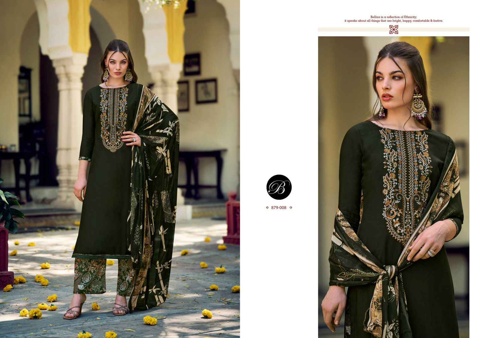 BELLIZA RUHANIYAT PURE VISCOSE RAYON EMBROIDERY DRESS MATERIAL AT WHOLESALE PRICE