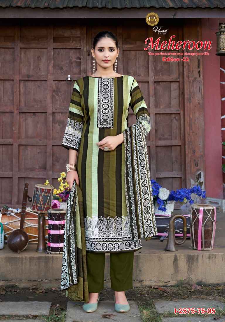 HARSHIT MEHEROON-22  PURE VISCOSE REYON PRINT WITH HAND WORK DRESS MATERIAL AT WHOLESALE PRICE