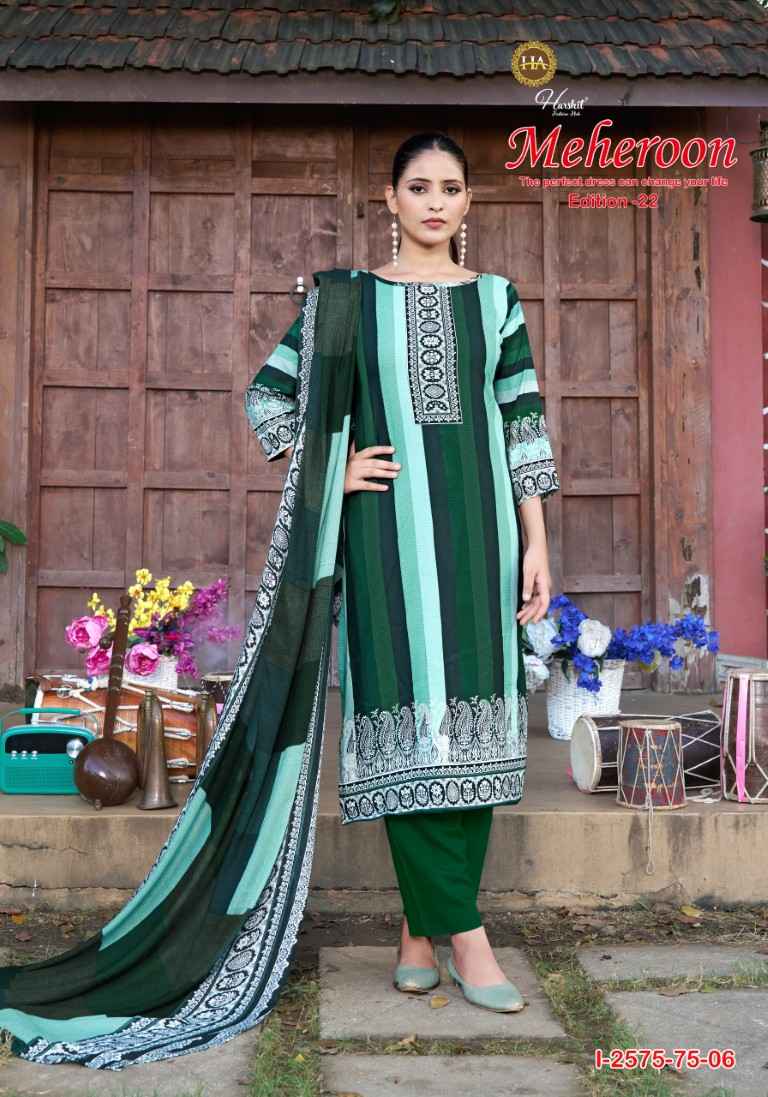 HARSHIT MEHEROON-22  PURE VISCOSE REYON PRINT WITH HAND WORK DRESS MATERIAL AT WHOLESALE PRICE