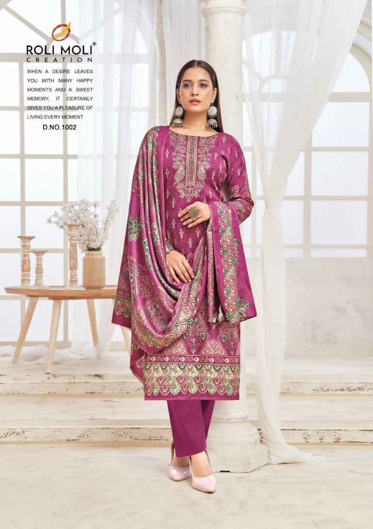 ROLI MOLI KIARA PURE PASHMINA DRESS MATERIAL AT WHOLESALE PRICE
