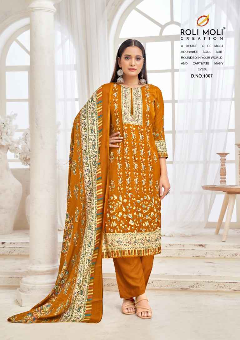 ROLI MOLI KIARA PURE PASHMINA DRESS MATERIAL AT WHOLESALE PRICE