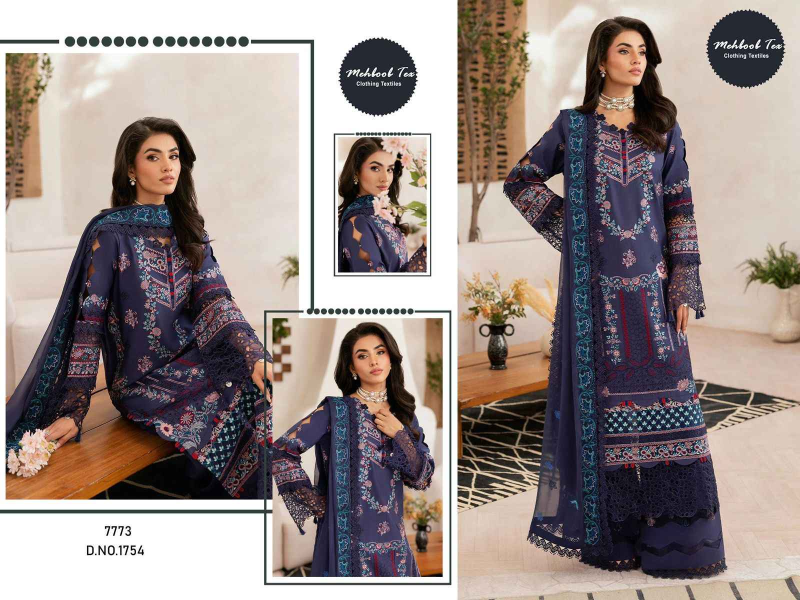Mahbob S MEHBOOB TEX OMBRE PREMIUM VOL-2 HEAVY EMBRODERD DUPPTA COLLECTION ...
