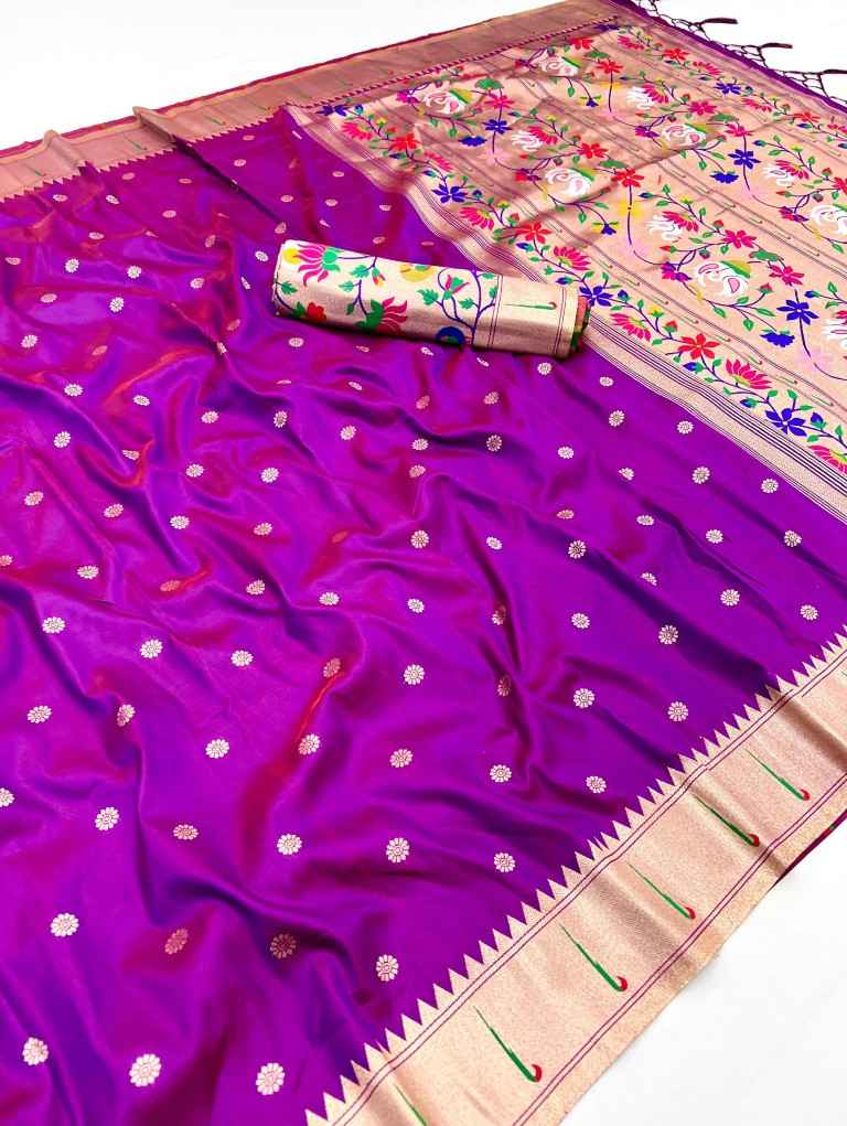 PETHANI SILK GOLDEN ZARI & MEENAKARI THREADS SAREE WHOLESALE PRICE AT ...