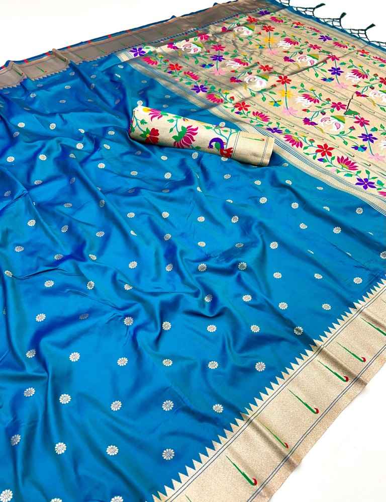 PETHANI SILK GOLDEN ZARI & MEENAKARI THREADS SAREE WHOLESALE PRICE AT ...