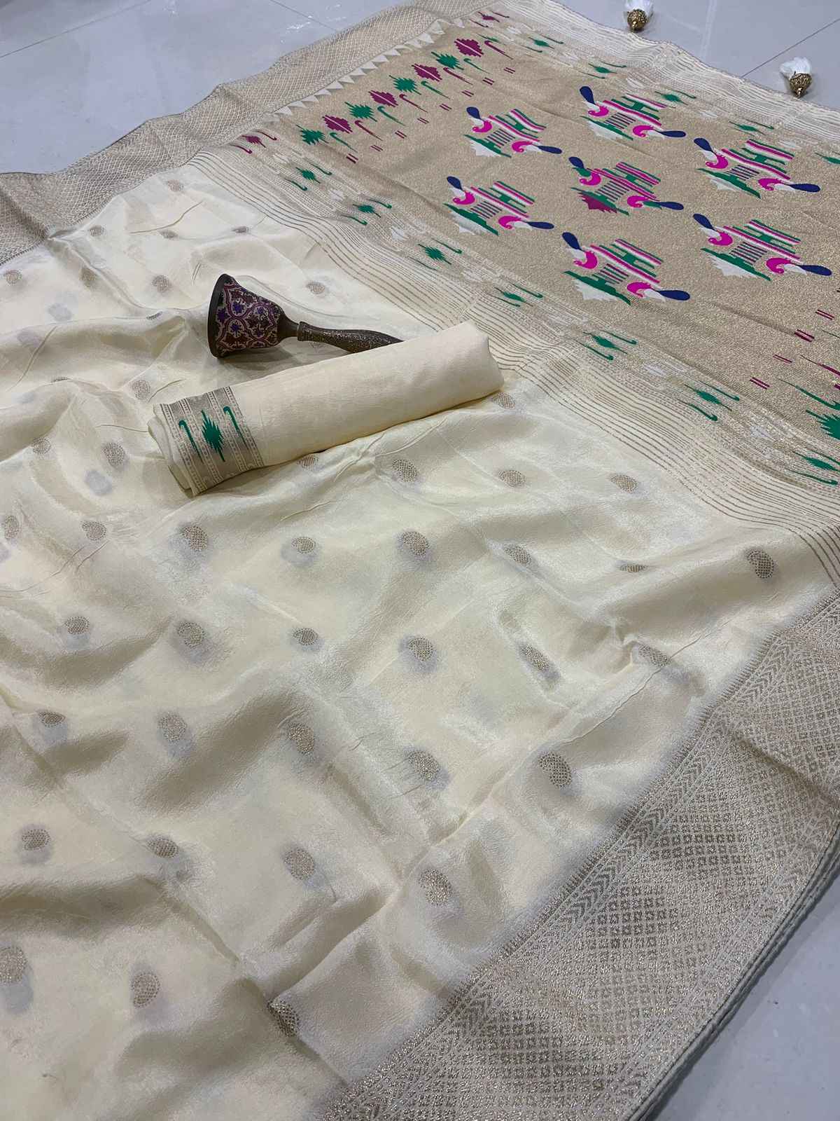 PURE SOFT VISCOS GAJJI SILK JARI WEAVING WORK SAREE AT WHOLESALE PRICE