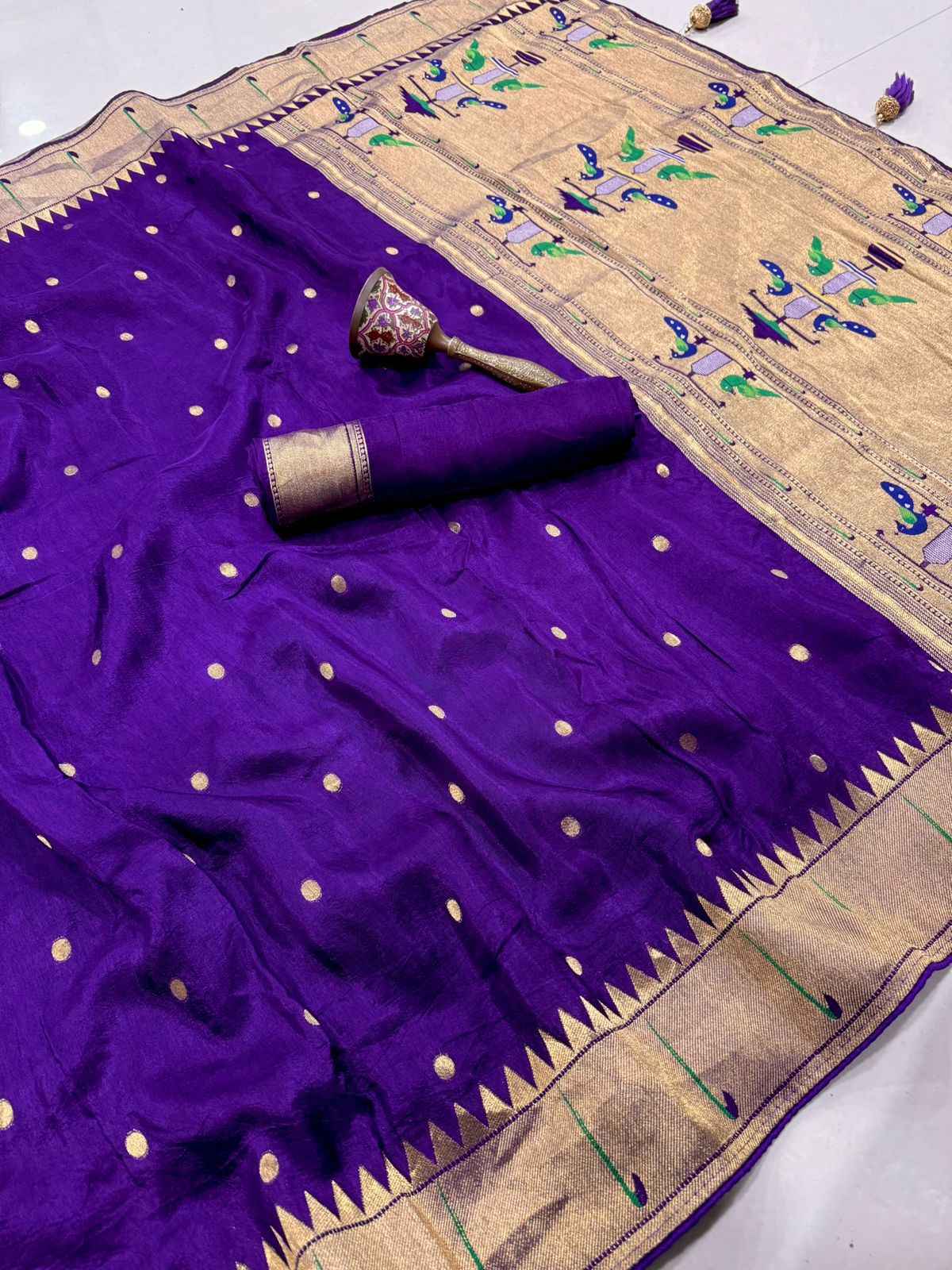PURE SOFT VISCOS GAJJI SILK PURE JARI WEAVING WORK SAREE AT WHOLESALE PRICE