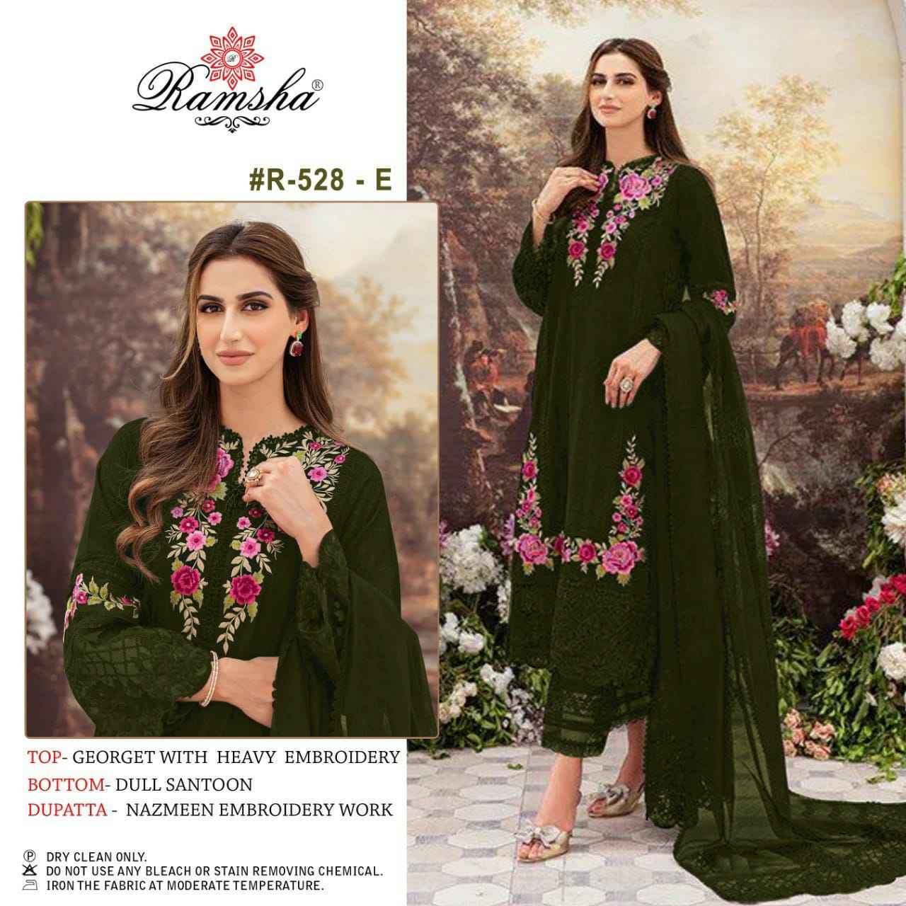 RAMSHA GEORGETTE HEAVY EMBROIDERY DRESS MATERIAL AT WHOLESALE PRICE