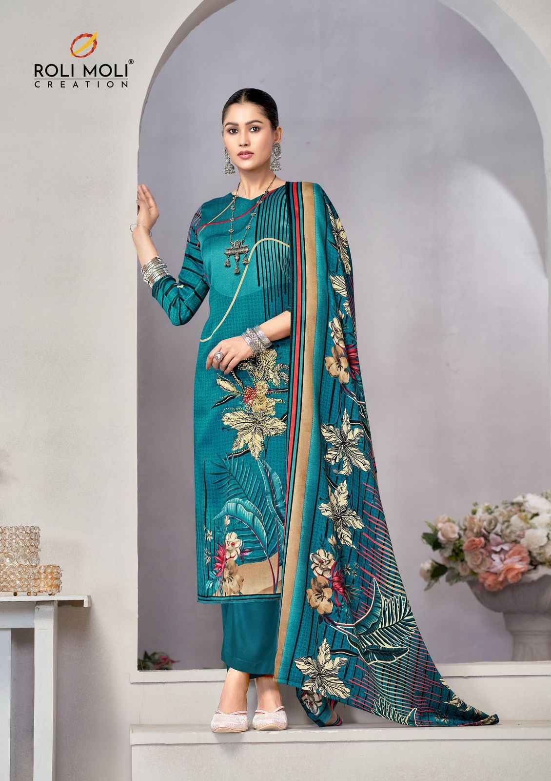 ROLI MOLI ISHARA PASHMINA DRESS MATERIAL AT WHOLESALE PRICE