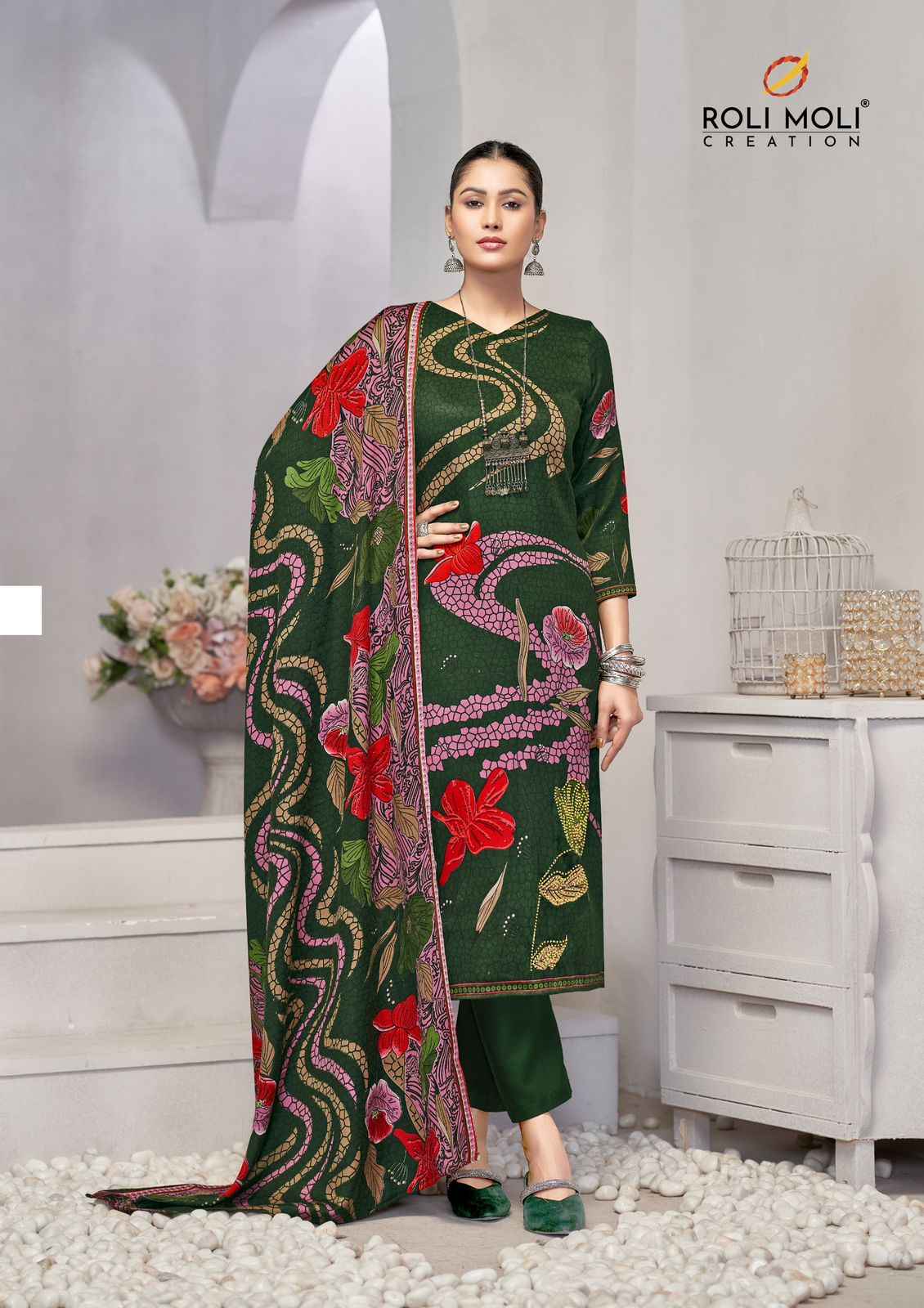 ROLI MOLI ISHARA PASHMINA DRESS MATERIAL AT WHOLESALE PRICE
