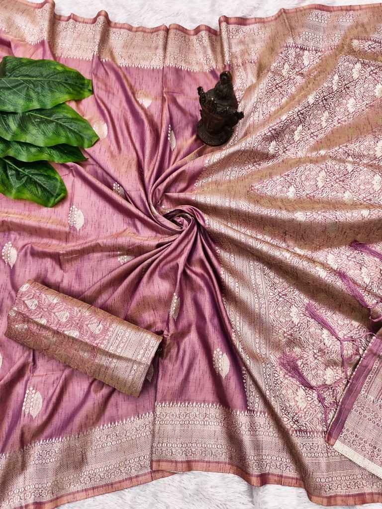 SOFT AND PURE TUSSAR SILK SELF WEAVING SAREE AT WHOLESALE PRICE