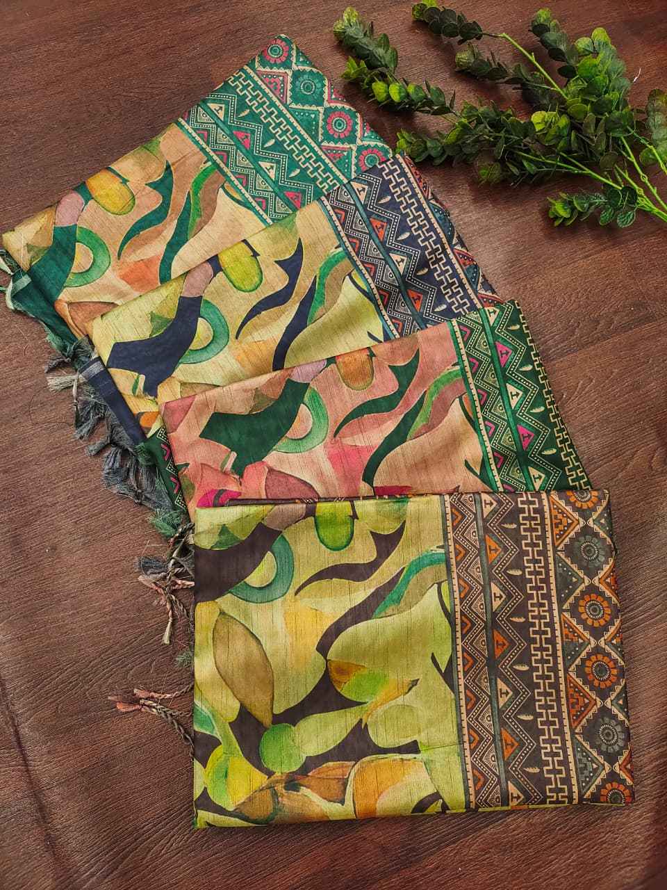 SOFT DESI TUSSAR SILK WITH UNIQUE HAND PAINTED PATTERN SAREE AT WHOLESALE PRICE