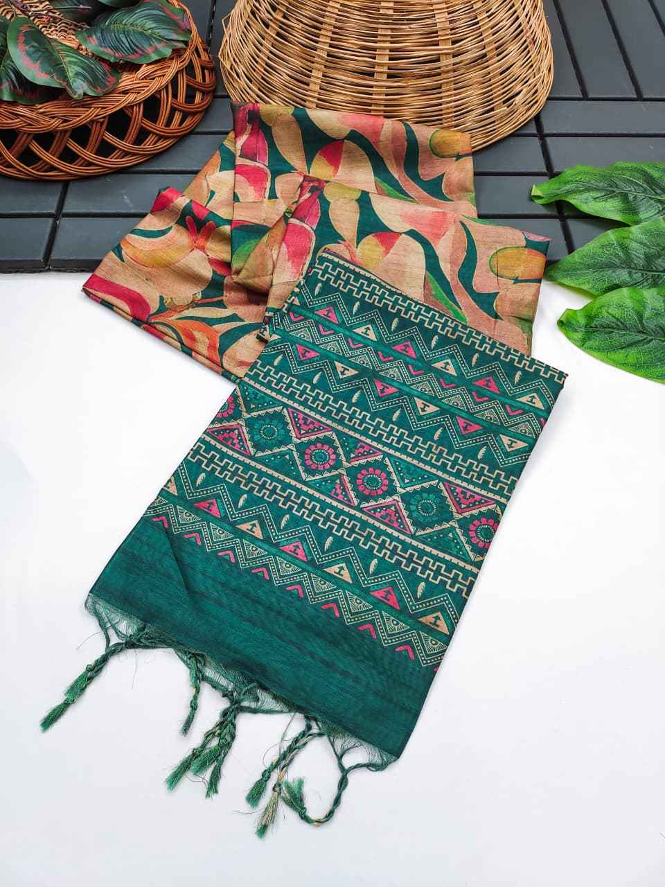 SOFT DESI TUSSAR SILK WITH UNIQUE HAND PAINTED PATTERN SAREE AT WHOLESALE PRICE