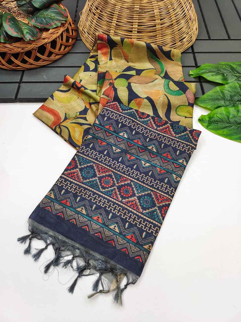 SOFT DESI TUSSAR SILK WITH UNIQUE HAND PAINTED PATTERN SAREE AT WHOLESALE PRICE