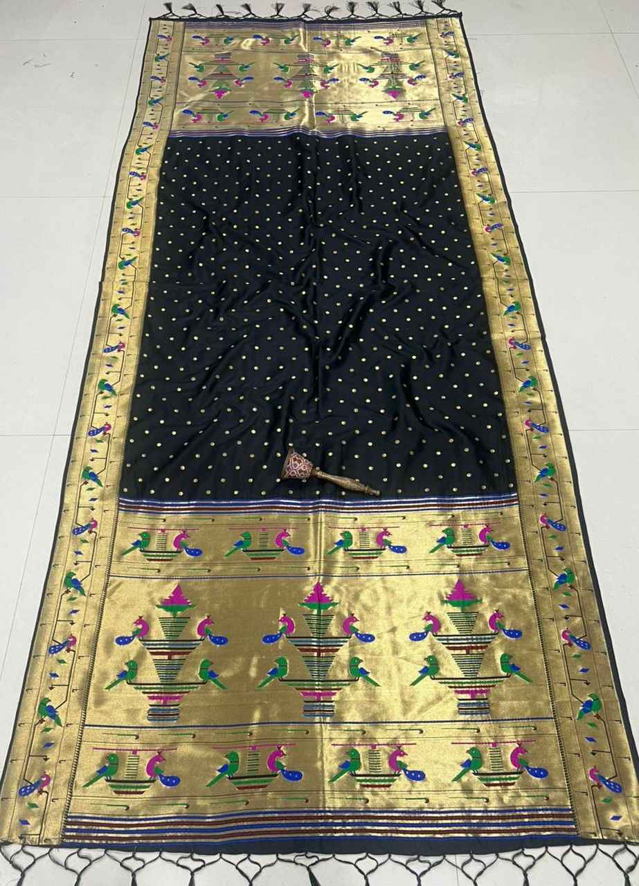 SOFT SILK TEMPLE BORDER WITH BROCKET BUTTI DUPATTA AT WHOLESALE PRICE